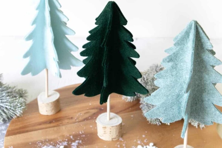 Diy Scandinavian Felt Christmas Trees Pattern Single Girl S Diy