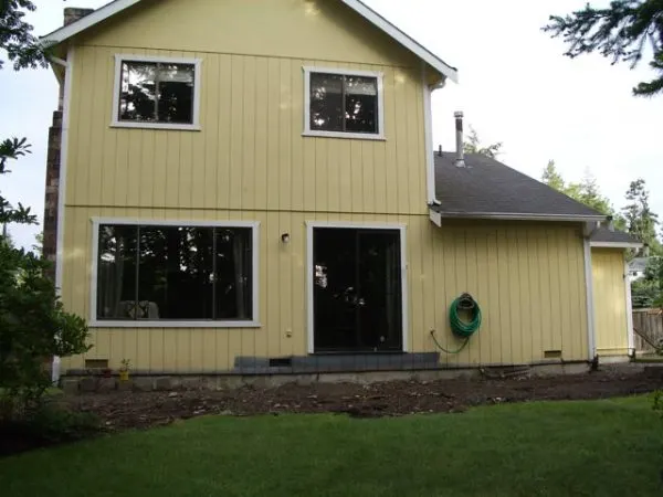 house with rotten deck removed