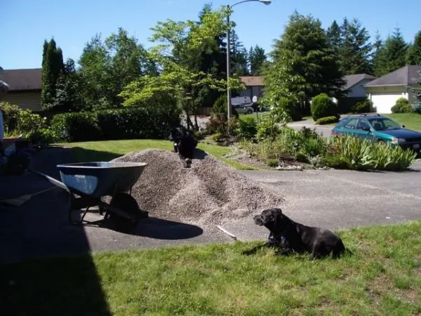 Installing gravel patio