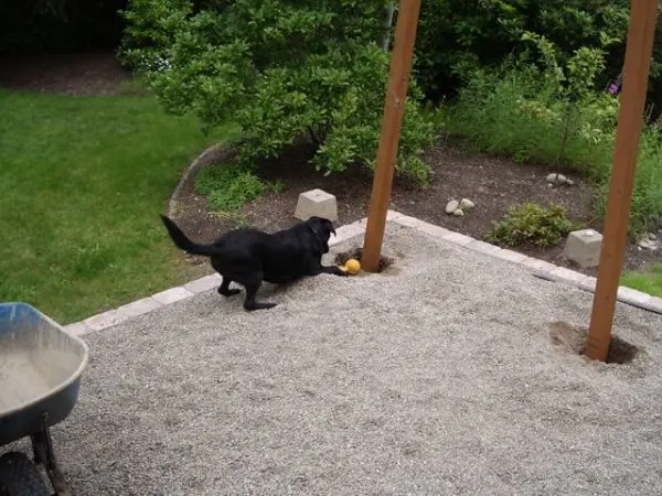 Making a gravel patio