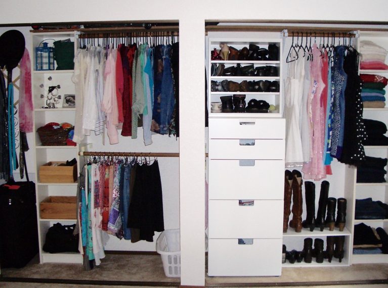 Bedroom closet organizing