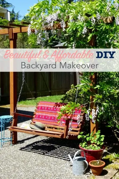 Beautiful and affordable DIY backyard makeover