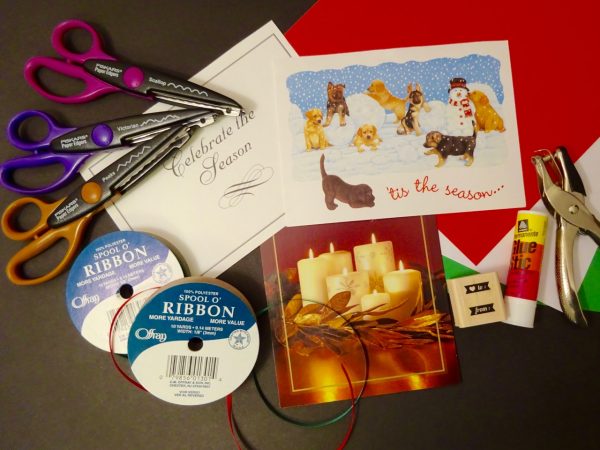 Supplies to make your own gift tags
