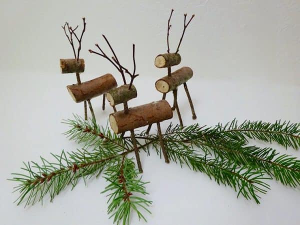 Make reindeer out of sticks