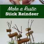homemade rustic stick reindeer from twigs