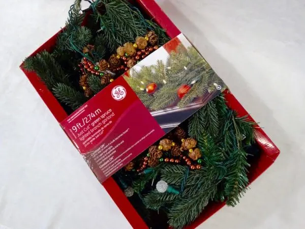 Store Christmas decorations in original packaging