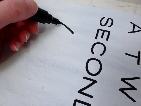 Make a painted word sign