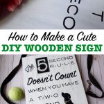 handmade wooden dog sign