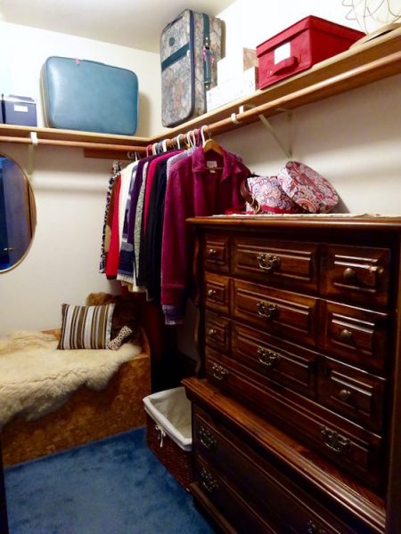 Dresser in closet