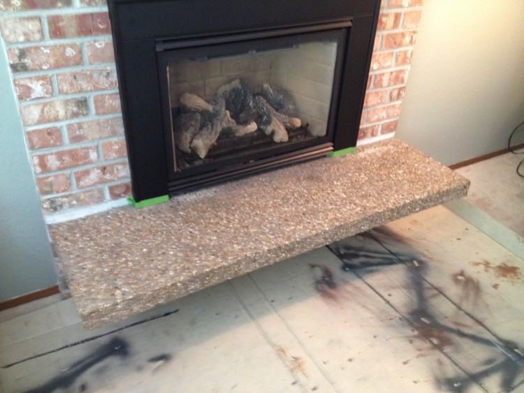 Updating Fireplace Hearth No, Concrete Fireplace Surround Diy