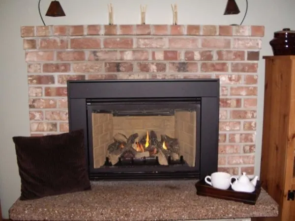 Ugly fireplace hearth makeover