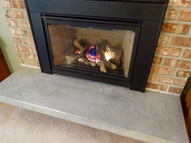 Updating Fireplace Hearth No, How To Paint A Cement Fireplace Hearth