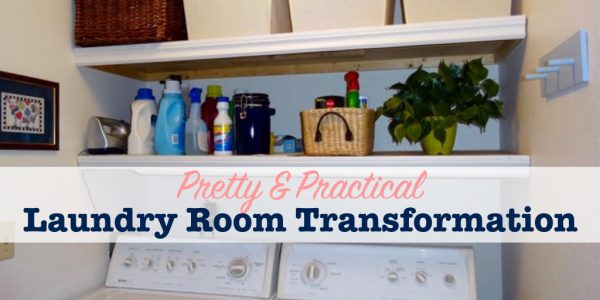 Pretty & Practical Laundry Room Transformation - Single Girl's DIY
