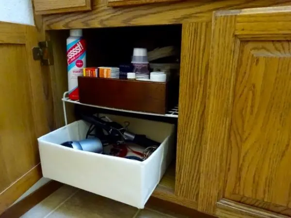 Bathroom under sink storage