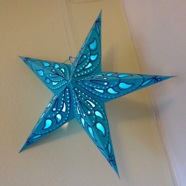 Hanging paper star lantern