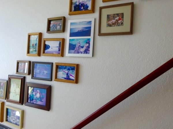 Stairwell gallery wall