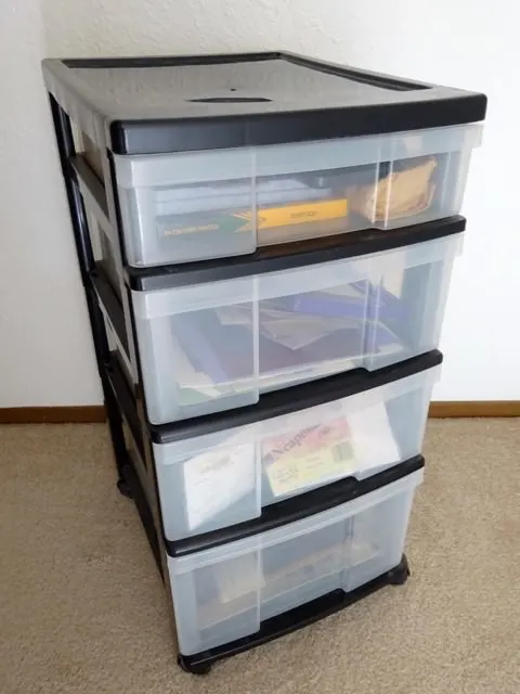 Plastic Storage Bin Makeover