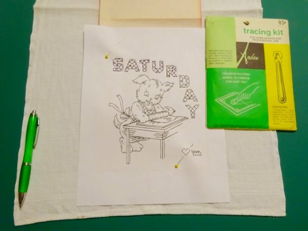 Embroidery pattern transfer