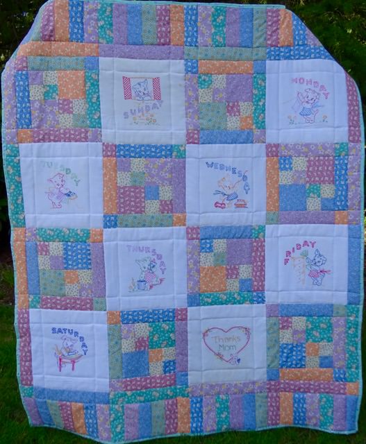 How to Make a Family Vintage Quilt - Single Girl's DIY