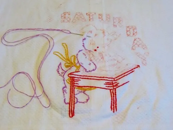 Embroidery stitches