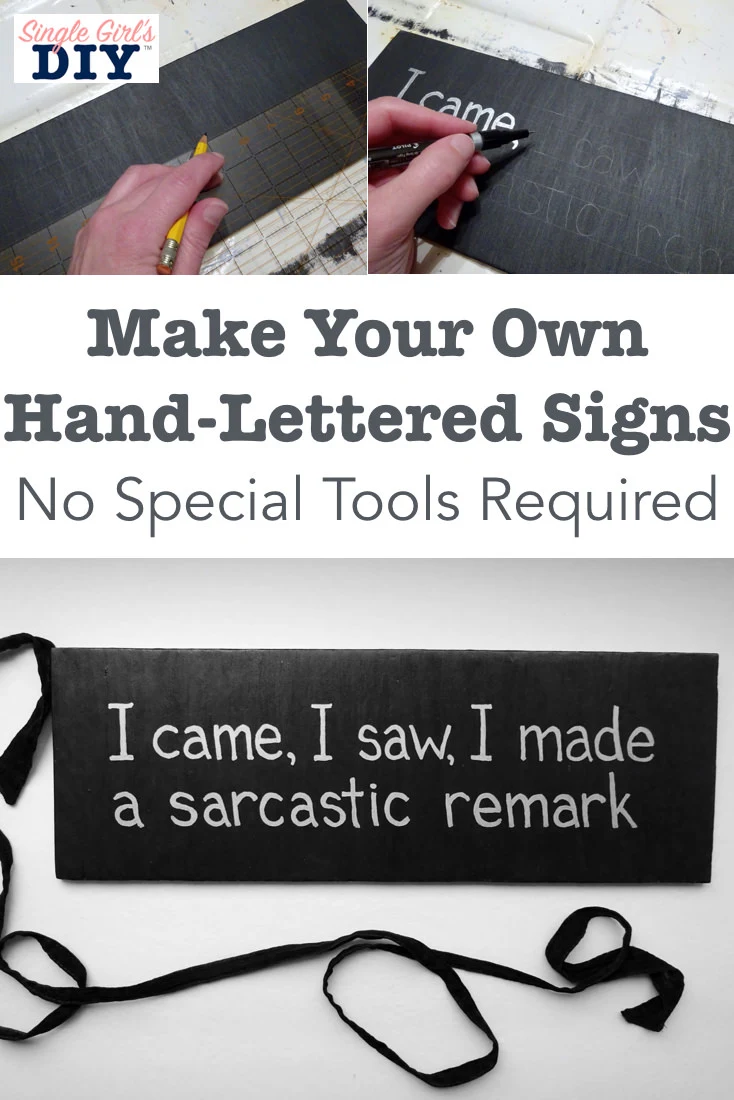 Make your own hand lettered signs