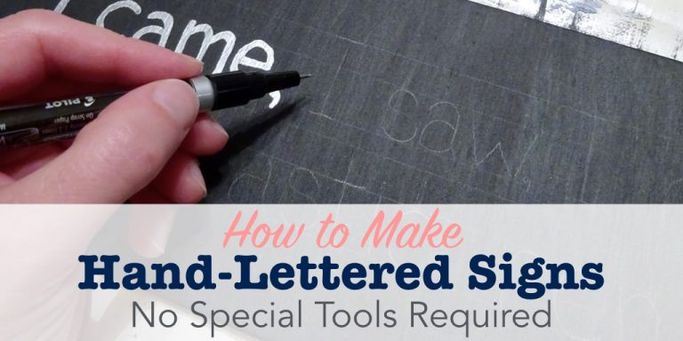 Hand Lettered Glass Sign How to Make Hand Lettered Signs - No Special Tools Required - Single Girl's DIY