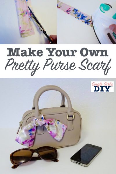 How to Make an Easy DIY Purse Scarf - Single Girl's DIY