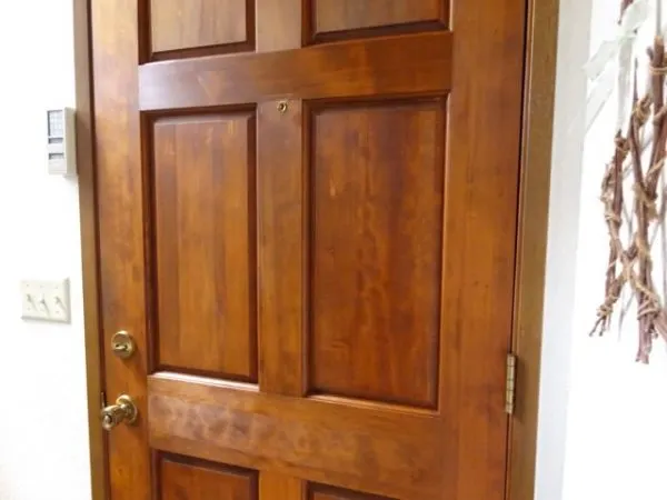 Condition a wood door