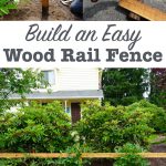 diy 2-rail wood fence in front yard