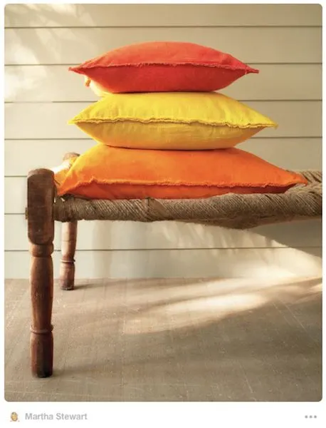 Martha Stewart drop cloth pillows