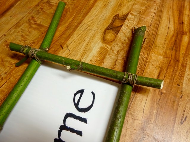 Make a twig picture frame