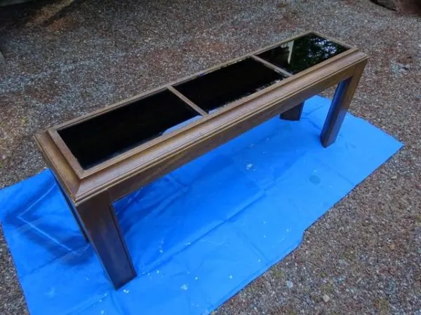 Old mirrored console table to update
