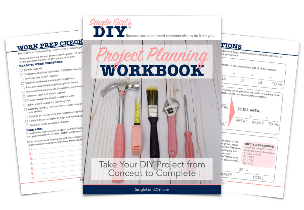 DIY project planning workbook sample