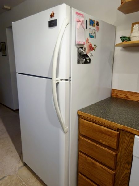 A clutter-free refrigerator makes the kitchen feel more organized.