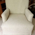 diy fabric slipcover on chair
