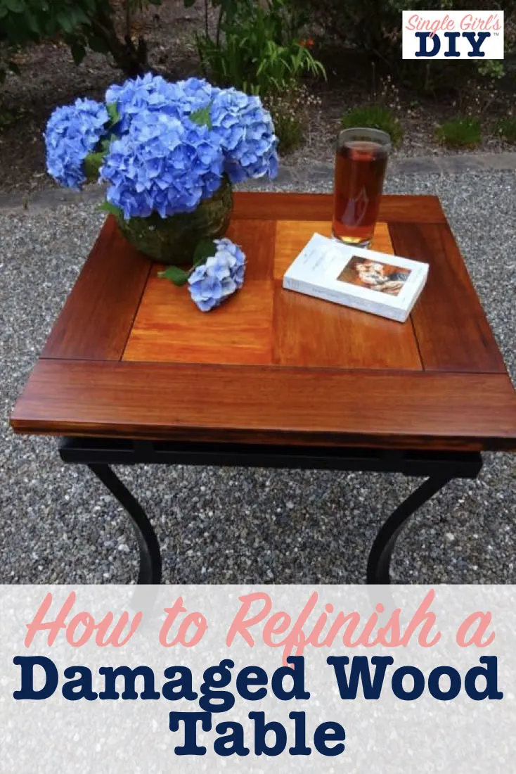 How to refinish a damaged wood table