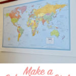 Make a schoolroom-style hanging map