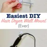 DIY wall mount for hair dryer
