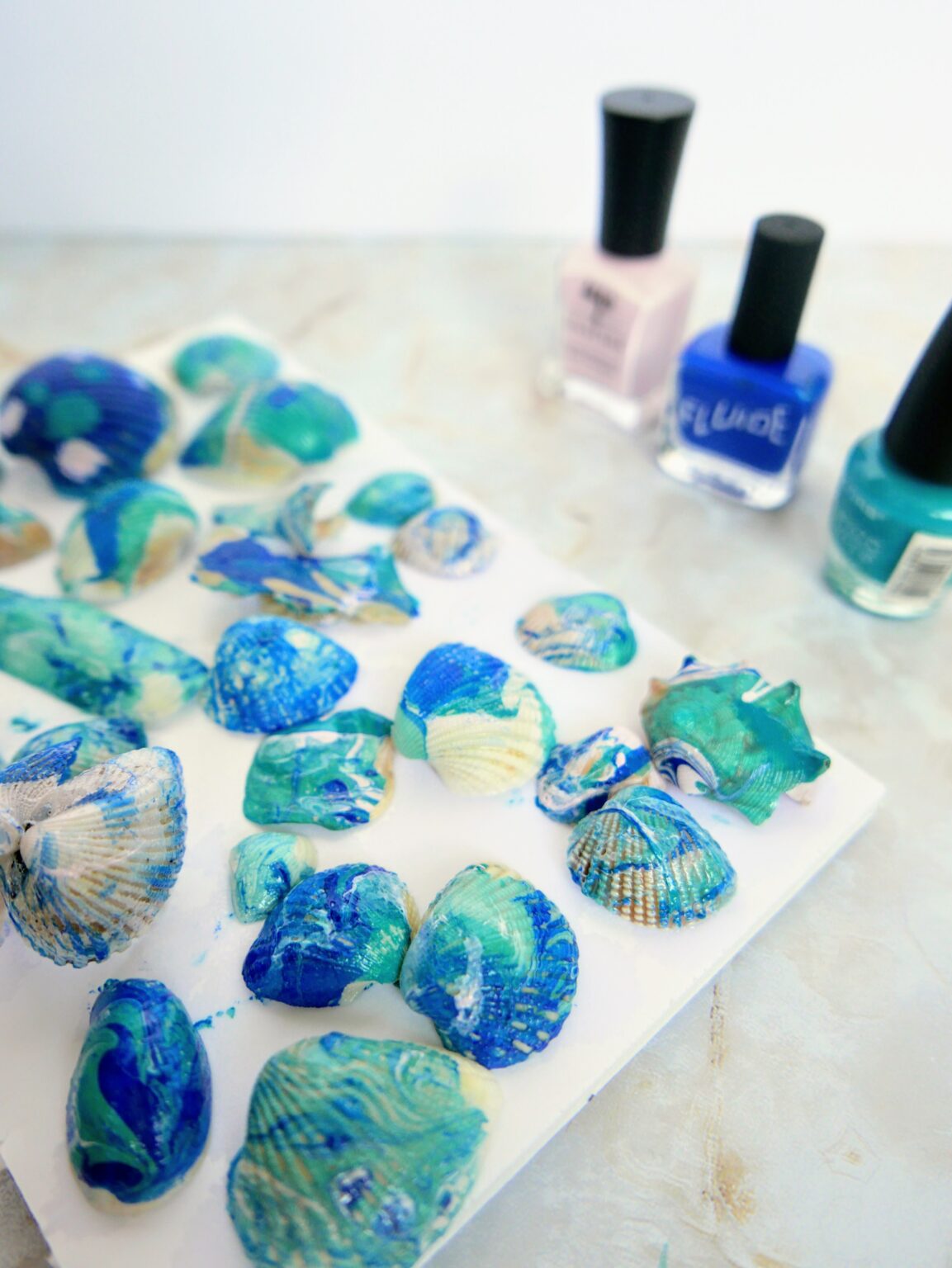 How to Paint Seashells with Nail Polish Single Girl's DIY