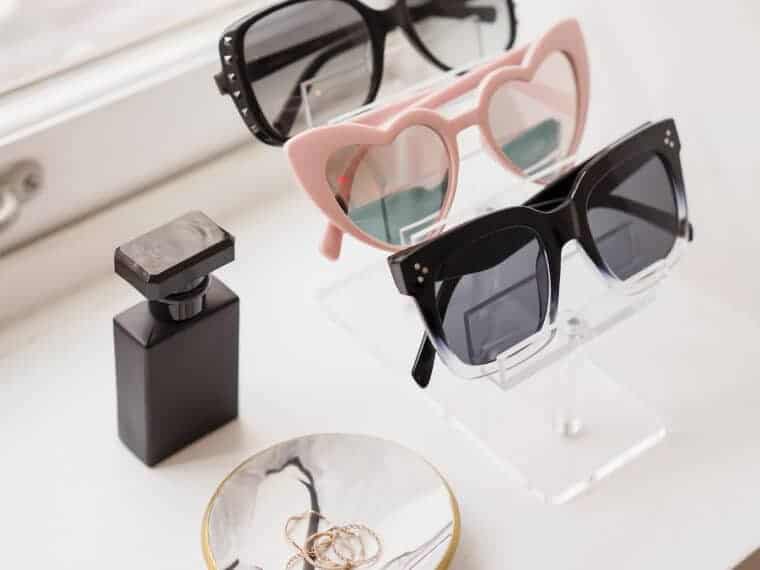 jewelry organizer near window