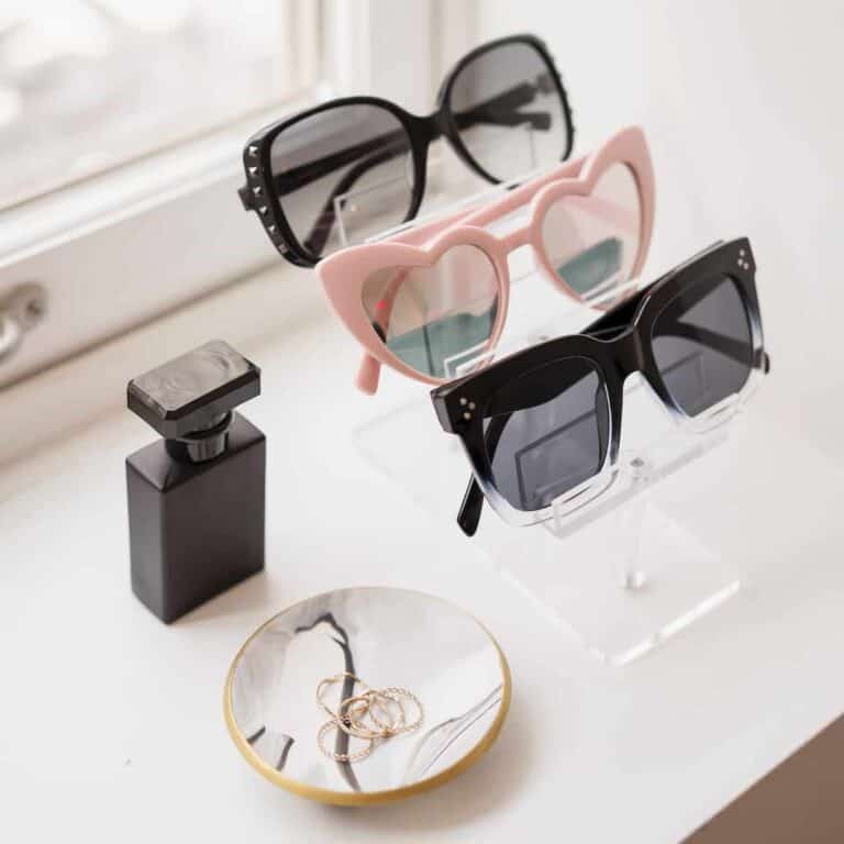jewelry organizer near window