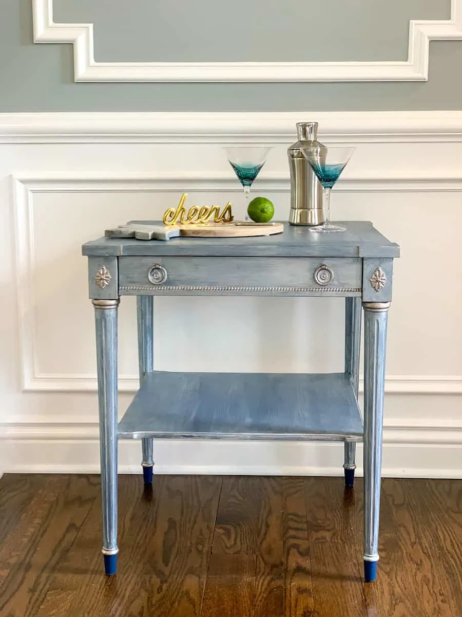 how to distress furniture with spray paint and a sander