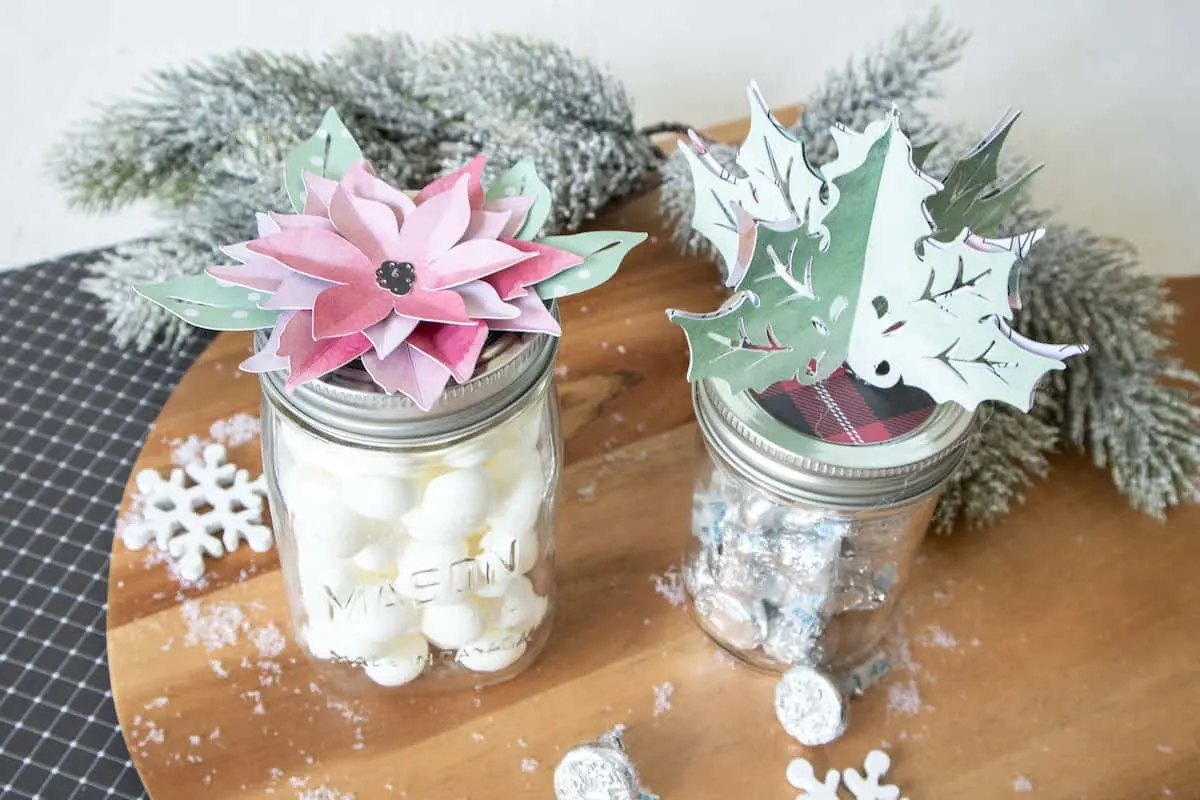 Christmas mason jar topper lids 