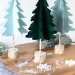 minimalist felt Christmas trees