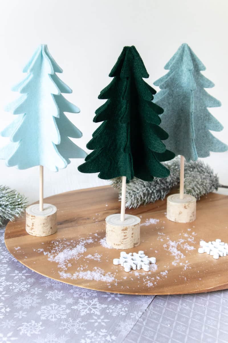 DIY Scandinavian Felt Christmas Trees Pattern - Single Girl's DIY