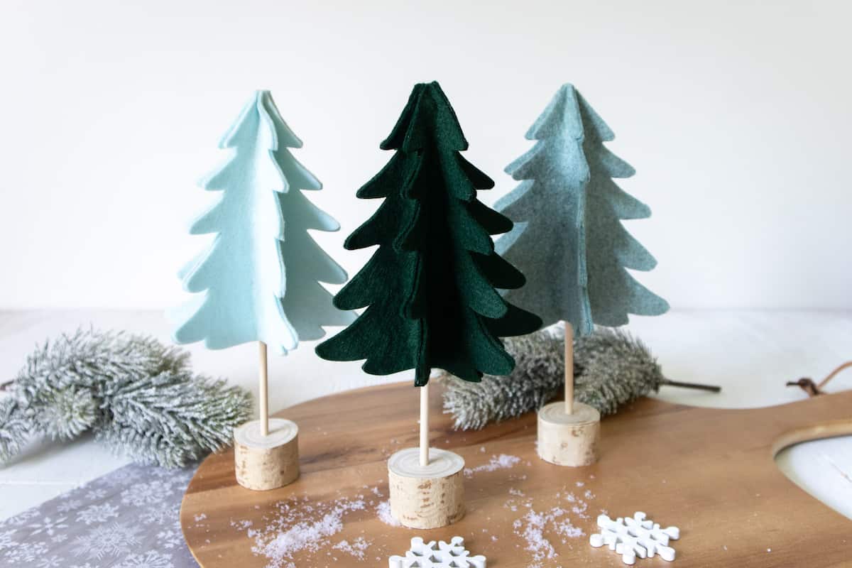 DIY Scandinavian Felt Christmas Trees Pattern Single Girl s DIY