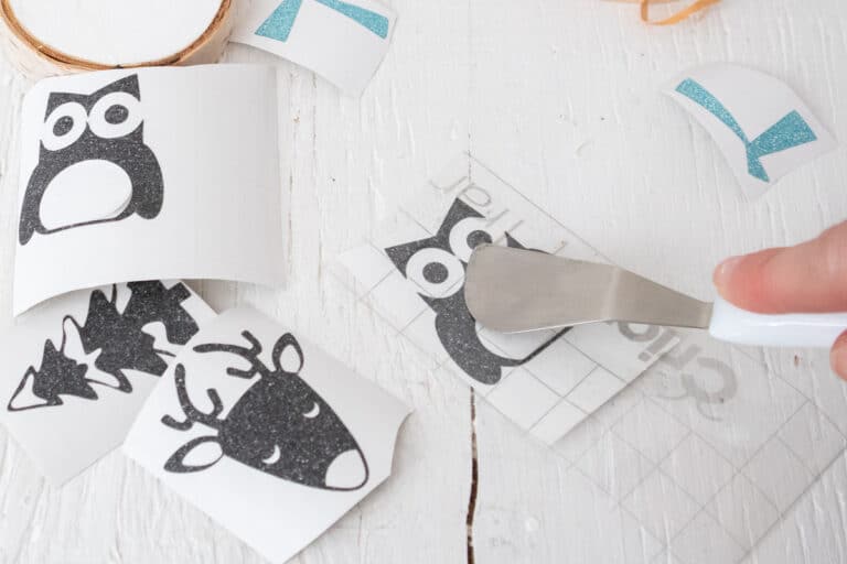 How to Make Wood Slice Ornaments with Vinyl Single Girl's DIY