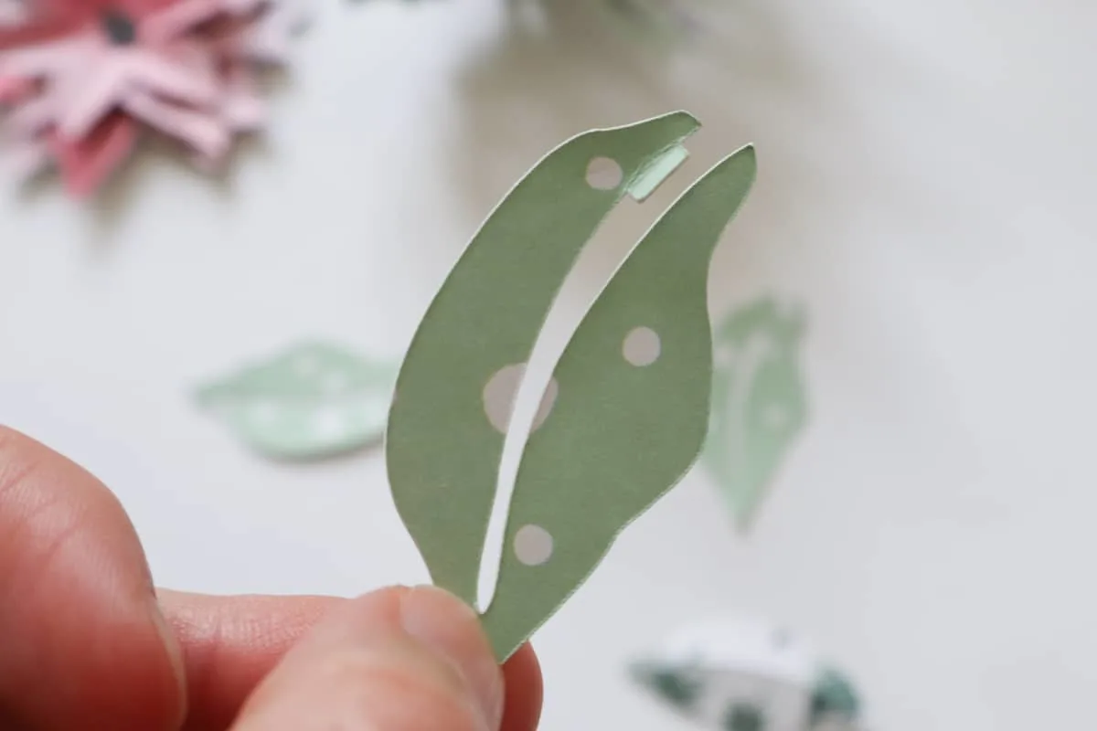 closeup of paper holiday jar flower petal