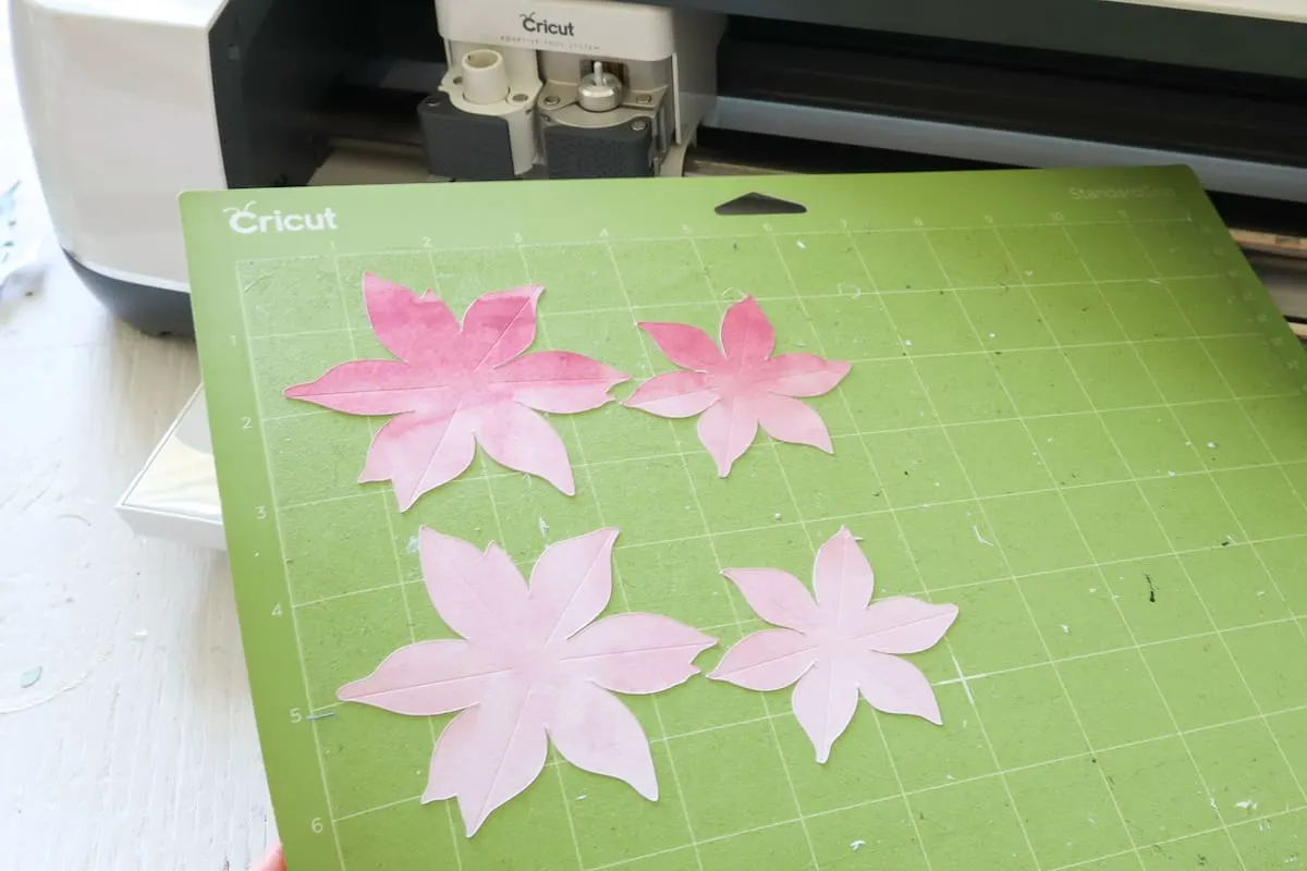 paper holiday flowers stencil cutouts