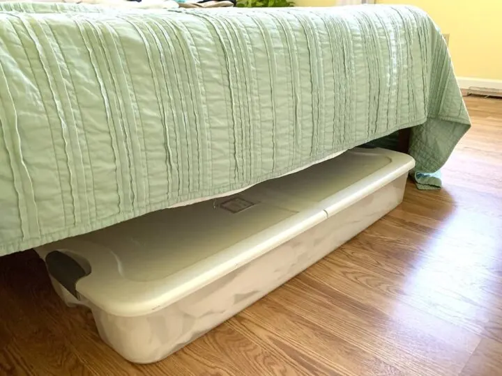 underbed organizer under a mattress